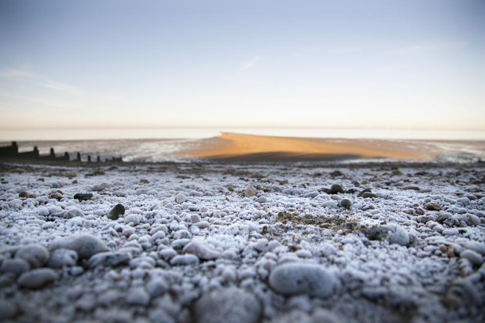 Frosty Whitstable beach